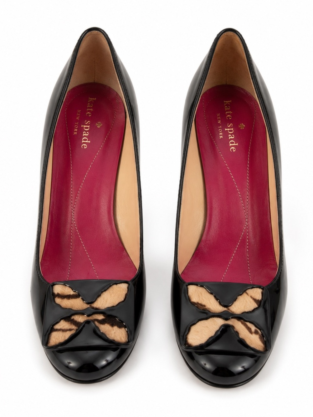 Kate Spade New York Black Patent Heels‎ Bow Detail Made in Italy Size 7B